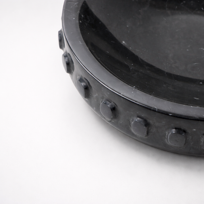 Neris Black Marble Vase and Tray